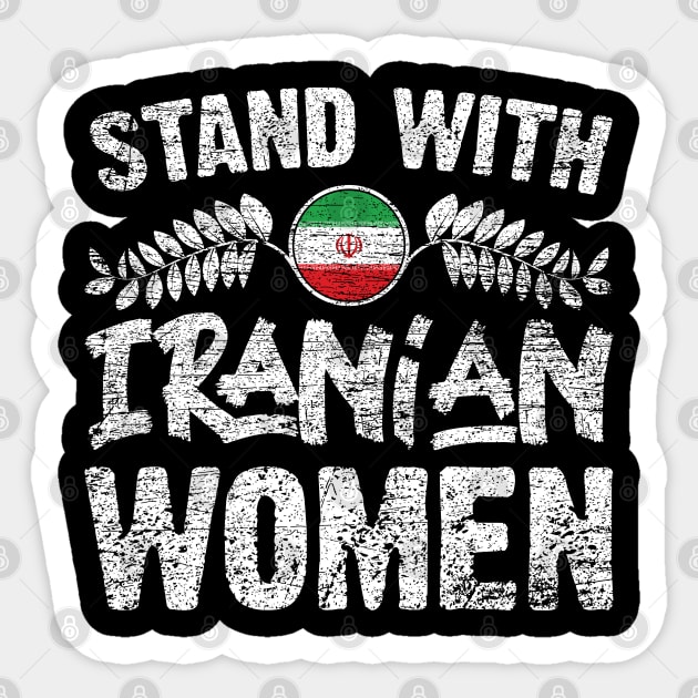 Stand with Iranian women grungy version Sticker by Emma